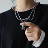 Collar de oso apilado de doble capa moda femenina estilo frío ins hip hop cadena larga para suéter cadena de suéter diseño de nicho