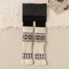 Leggings de Veludo com Forro de Lã Nove Pontos para Meninas Outono e Inverno Macacão de Bebê Capas para Meia de Floco de Neve Roupas de Exterior Infantis Costuradas Calças Compridas