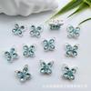 Borboleta Oca com Strass Incrustado Colorida Oito Furos Miçangas Espaçadoras Multi-Furos Acessórios de Joalheria para Colar Pulseira de Contas DIY