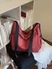 Bolsa de Lona Xadrez Transfronteiriça para Mulheres, Grande Capacidade, Nova Bolsa de Ombro Transversal Casual Primavera/Verão 2026, Bolsa Tote para Estudantes Universitários