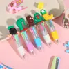 Mini Bolígrafo de 4 Colores Panda Lindo Portátil Gato de Dibujos Animados Bolígrafo de Bola de Cuatro Colores Lindo Bolígrafo de Bola Retráctil de Dibujos Animados