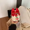 Bolsa de Año Nuevo para Niñas Pequeñas, Monedero Tipo Cubo, Bolso Cruzado para Niñas, Lindo Bolso de Mano con Gato, Lazo y Perlas