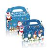 PJ015 festa de Natal boneco de neve meias idosas veados embalagem de presente decoração da caixa cartão cartão de corda de ouro