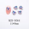 Joias para unhas em formato de coração amor Cruz estrela coração de pêssego Dia dos Namorados acessórios diy joias de liga de diamante joias de diamante para unhas