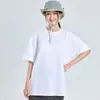 Camiseta de Algodão Puro Fio Duplo 280g, Manga Curta, Verão, Unissex, Gola Redonda, Corte Solto, Tamanho Plus Size, Suporta Impressão