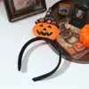 Diadema de calabaza peculiar más vendida transfronteriza para Halloween, accesorio para la cabeza de decoración de fiesta navideña, decoración de diadema de calabaza malvada