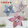 Cabezas de Flores Navideñas Simuladas, Decoraciones Navideñas, Arreglos de Flores de Tela, Adornos Decorativos, Lentejuelas de Terciopelo, Flores de Navidad, Árbol de Navidad