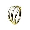 Nuevo Anillo de Nariz de Acero Inoxidable de 3 Capas 6-12mm 16g Perforación Venta al por Mayor Borla Venta al por Menor Perforación Moda Personalizada