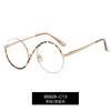 95929 Nuevas gafas de medio marco de metal de comercio exterior con protección contra la luz azul para mujer, cómodas gafas planas con espejo, se pueden equipar con espejo de primer plano.