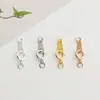 Prata Esterlina S925 Banhada a Ouro Fivela de Mola Pulseira Fivela de Colar Fivela de Conexão para Pulseira Colar DIY Fivela Qq Acessórios de Joia