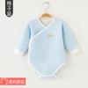 Roupas de Bebê Outono e Inverno Acolchoadas Finas Roupas Envoltas na Fralda Macacão de Manga Longa para Bebê Roupas Quentes Chapéus Triangulares