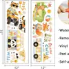 Adesivos de Parede de Animais de Desenho Animado de Verão Férias na Praia de Animais de Desenho Autoadesivos Removíveis para Decoração de Quarto Infantil