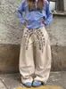 2026 Jeans de Moda con Estampado de Letras Estilo Callejero Americano de Moda Versátiles de Corte Holgado Scimitar para Hombre y Mujer Venta al por Mayor en Stock