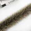Ribete de Piel Sintética de Mapache de 10 cm, Chaqueta de Plumas Engrosada, Abrigo de Algodón con Cuello de Piel, Accesorios de Ribete de Piel de Felpa, Suministro Directo del Fabricante
