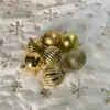 Decorações de Natal mais vendidas transfronteiriças conjunto de bolas de Natal 5/6/8cm bolas plásticas coloridas galvanizadas enfeites para árvore de Natal