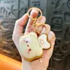 Chaveiro Criativo de Pão de Animal Pequeno Gato de Desenho Animado Fofo Pingente de Bolsa de Menina Pequeno Presente Venda por Atacado