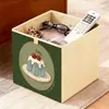 Caja de almacenamiento de dibujos animados retro, estilo cajón, para organizar ropa de temporada y artículos varios en casa, gran capacidad, plegable y lavable