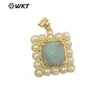 WT-JP357 estilo Palacio vintage gema colorida amatista piedra brillante colgante de nicho joyería se puede usar como accesorios para pendientes