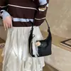 Bolso de Mano Retro de Gamuza de Nicho Coreano para Mujer, Nuevo Bolso de Hombro Versátil de Moda, Bolso Tipo Dumpling para Viajes Diarios