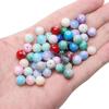 Cuentas de porcelana con halo de vidrio de 8 mm, cuentas redondas, pulsera de cuentas hecha a mano para bricolaje, collar, cuentas sueltas, accesorios de joyería, venta al por mayor