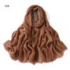Feminino outono e inverno algodão e linho acolchoado macio monocromático barba curta fio slub cachecol longo cachecol xale slub cachecol de algodão 150G