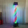 Luz Rotatoria de Barbería de Pie para Exteriores Impermeable Letrero de Salón de Peluquería Luz de Caja de Luz de Vidrio de Colores para Peluquería Se Puede Comprar en Lote Leidezhu
