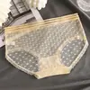 Pantis de encaje semitransparentes para mujer, verano, chica sexy, malla transpirable, sin costuras, entrepierna de algodón puro, bragas para mujer temu