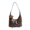 Bolsa de Axila Vintage Maillard de Grande Capacidade Bolsa de Ombro Transversal Artística Feminina 2025 Nova Bolsa Tote para o Dia a Dia