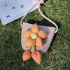 Bolso Pequeño de Paja Tejido a Mano, Bolso Desnudo, Bolso de Paja Floral para Niños, Bolso Cruzado, Bolso Nube, Moderno y Versátil