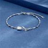 Nova Pulseira Tulipa Feminina Nicho Luz Luxo Pedra Olho de Gato Moda Fresca Coração de Menina Joia Pulseira de Flor Atacado