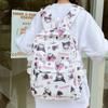 Temporada Escolar Mochila Escolar Feminina Fresca Doce Mochila de Menina Ensino Fundamental Médio Mochila de Estudante Leve Grande Capacidade Bolsa de Viagem