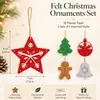 Nuevo Adorno de fieltro de Hombre de Jengibre Navideño Decoración Creativa DIY para Árbol de Navidad Copo de Nieve Tela No Tejida Adorno Colgante