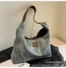 Bolsa grande retrô da moda para mulheres 2023 nova bolsa tote grande capacidade bolsa de ombro simples bolsa de trabalho popular texturizada