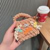 Bolsa para Fone de Ouvido Trançada Coisa Feia Capa Protetora Capa para Fone de Ouvido Bluetooth Sem Fio Porta-Moedas Corda Diagonal
