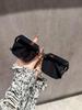 Nueva Moda Calle Estilo Cuadrado Marco Grande Adelgazantes Gafas de Sol Temperamento Estampado de Letras Producto Único Gafas de Sol Femeninas Estilo Popular