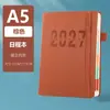 Libreta de Horario Chino-Inglés Transfronteriza 2027 Libreta de Registro de Autodisciplina Una Página por Día Libreta de Trabajo con Impresión de Logo