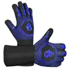 Guantes resistentes a altas temperaturas de 800 grados del fabricante en stock para barbacoa, microondas, horno y repostería, guantes de silicona aislantes del calor anti-quemaduras