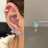 Huevo de Paloma Luz de Lujo Uñas de Hueso de Oreja Mariposa Las Más Fáciles para Combinar Temperamento Pequeño Fresco Dulce Lindo Uñas de Hueso de Oreja Acero de Titanio para Mujer
