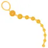 Contas Anais Coloridas para Prazer, Plug Anal Amarelo Vibrante para Iniciantes, Contas Anais para Homens e Mulheres, Brinquedo de Inserção para Estimulação Anal