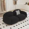 Sofá de Tela Técnica para Apartamentos Pequeños, Moderno Famoso en Internet Estilo Crema Doble Sofá de Tela de Recepción para Dormitorio y Sala de Estar