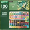 Set de Pinturas de Acuarela Sólida al por Mayor en Caja de Lata, Materiales de Arte Portátiles para Pinturas Infantiles Pintadas a Mano, Pastillas de Polvo de Pintura