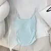 Camisola Verde Menta com Bojo, Estilo Bm de Verão, Costas Franzidas, Roupa Íntima Tank Top de Garota Quente de Nicho