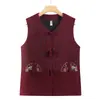 Ropa para Mujeres de Mediana Edad y Mayores, Chalecos de Primavera y Otoño, Chalecos Bordados para el Año de Nacimiento, Chalecos de Traje Tang de Abuela, Ropa para Personas Mayores