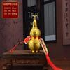 Ornamentos de cabaça de cobre estilo chinês cabaça de fofoca de latão puro pingente de dinheiro de cinco imperadores decoração de escritório atacado