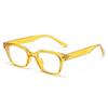 Nuevo Estilo Cuadrado Ligero Montura de Gafas Negra Moderna Uña de Arroz Moda Gafas Anti-Luz Azul ins Celebridad de Internet Mismo Estilo Gafas Planas