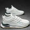 Novos sapatos masculinos de outono, sapatos de malha respirável, tênis brancos versáteis da moda, tênis casuais esportivos de sola grossa