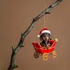 2D Novo Natal Filhote Fofo Pingente de Feriado Transfronteiriço Acrílico Plano Pingente de Carro Pingente de Chaveiro