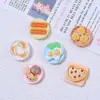 Serie de desayuno temática de comida accesorios de resina pegamento de crema DIY accesorios para el cabello hechos a mano, pinzas para el cabello, fundas para teléfonos, materiales para pegatinas de refrigerador