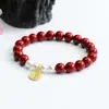 Pulseira de Cinábrio Guan Yu Pulseira de Argila Roxa Flor Rosa para Mulheres Atacado de Fábrica E-Commerce Transmissão ao Vivo Dropshipping S3051906