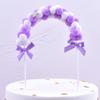 Celebridad Cibernética Bola de Pelo Arco Inserto para Pastel Pastel de Cumpleaños Decoración Plug-In ins Accesorios de Decoración de Escena de Pastel para Hornear